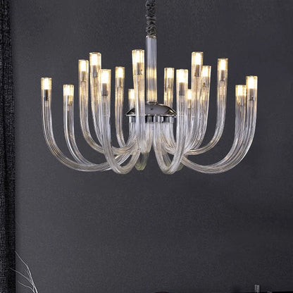 Twelve head crystal chandelier, 24.4 inch diameter by 38 inch height