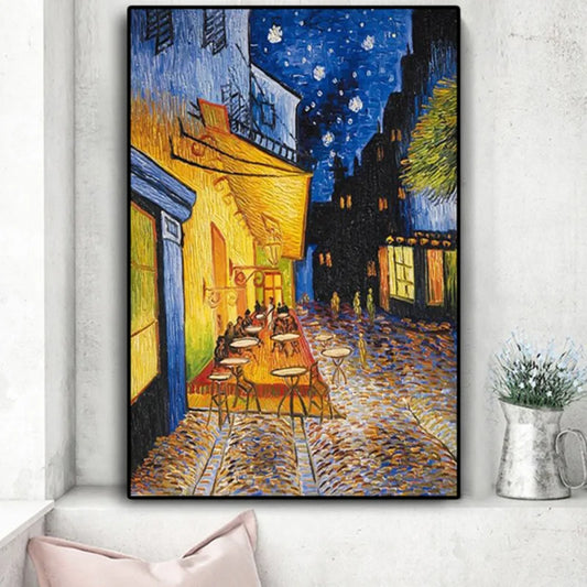 Van Gogh Cafe Terrace Framed Canvas Wall Art