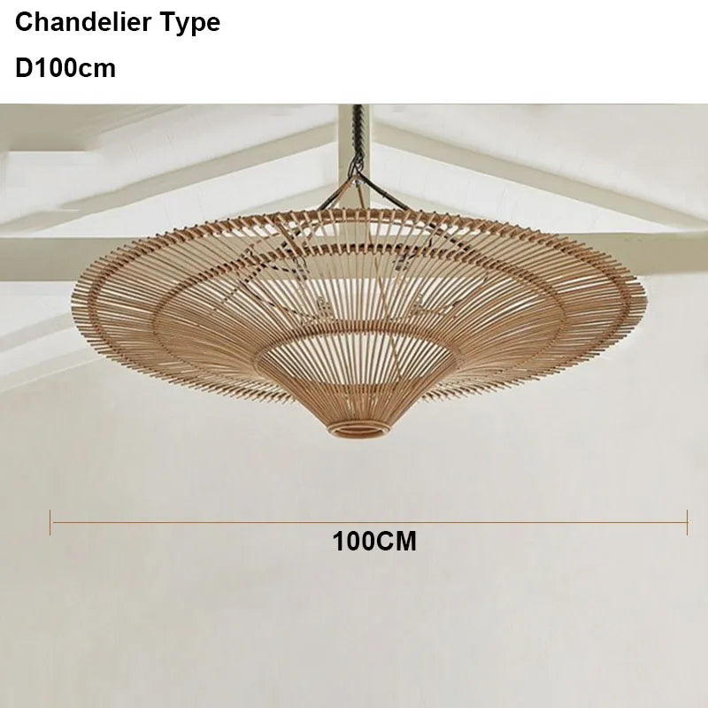 Rattan Dome Pendant Light