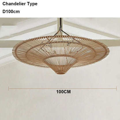 Rattan Dome Pendant Light