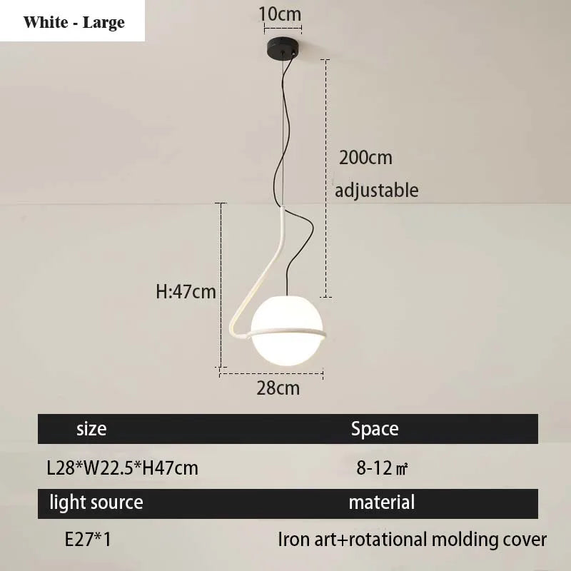 Italian Minimalist Globe Pendant Light