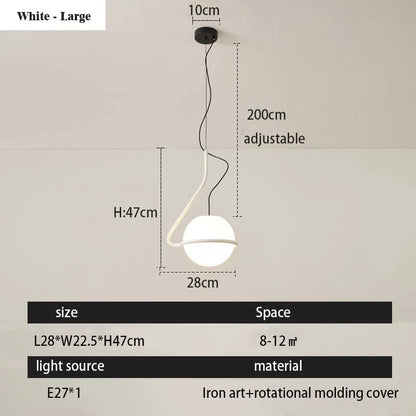 Italian Minimalist Globe Pendant Light