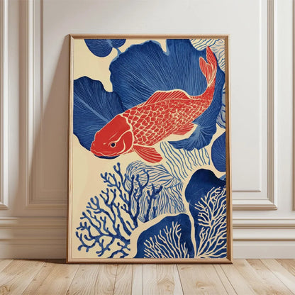 Japanese Koi Fish Zen Pond Canvas Wall Art