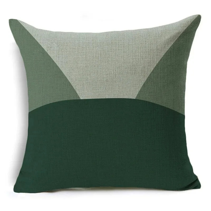 Green Floral Print Pillow Cover — styling detail