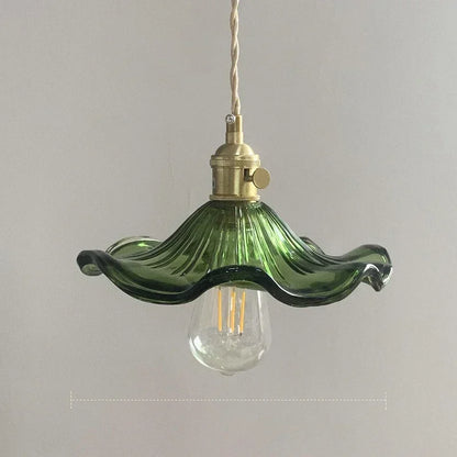 Colorful Glass Flower Pendant Light