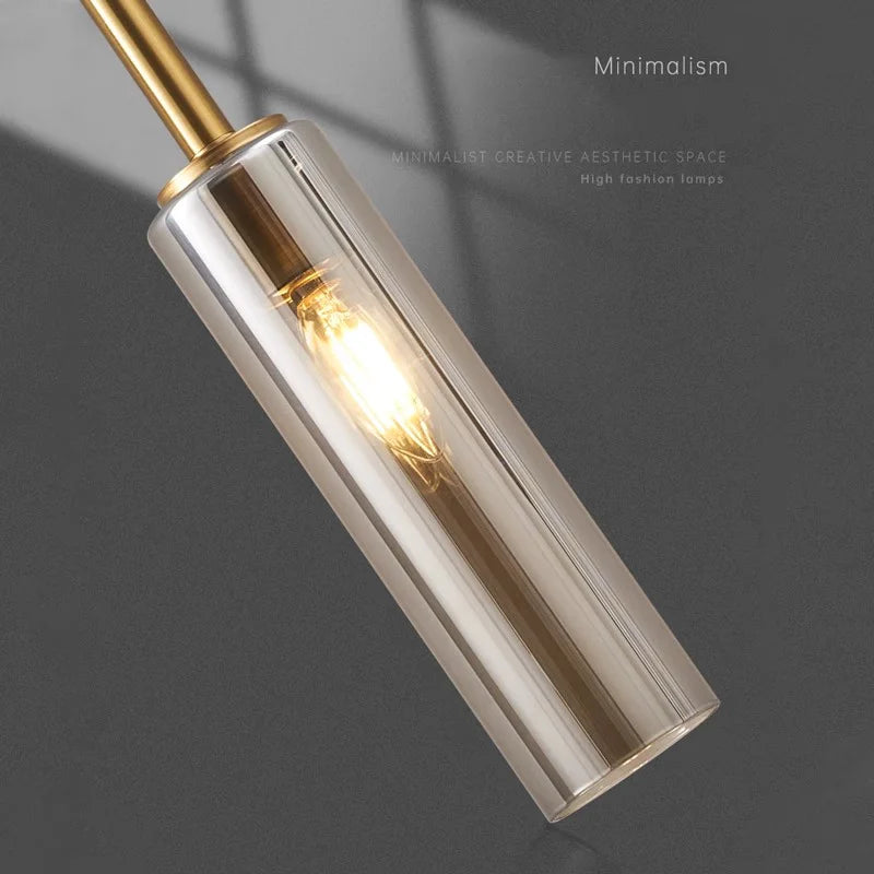 Gold finish twin chandelier covering 3 to 5 square metres