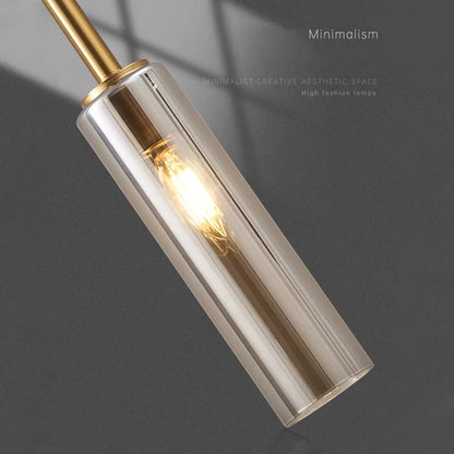 Gold finish twin chandelier covering 3 to 5 square metres