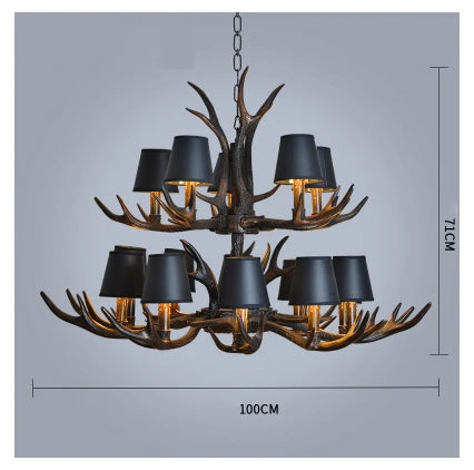 Resin Antler Pendant Light