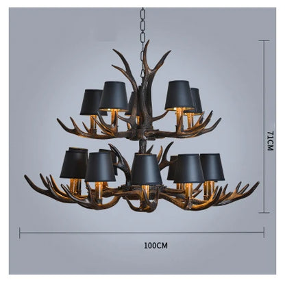 Resin Antler Pendant Light