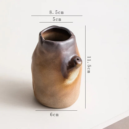Stone Shape Ceramic Mini Vase Hydroponic Gift | Aurelia