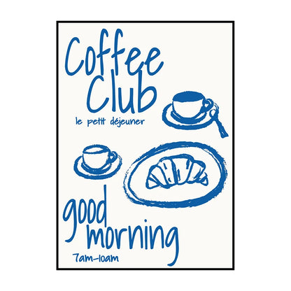 Retro Coffee Menu Kitchen Canvas Wall Art Print