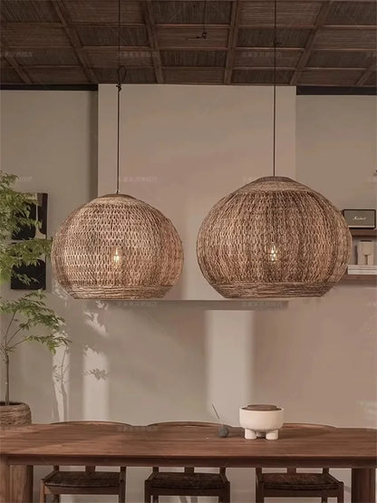 Wabi Sabi Rattan Pendant Light
