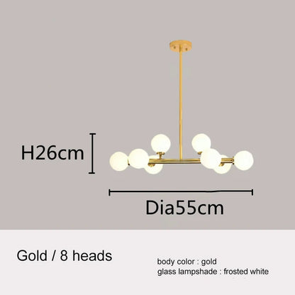 Twenty five head black chandelier with white glass globes in cold light