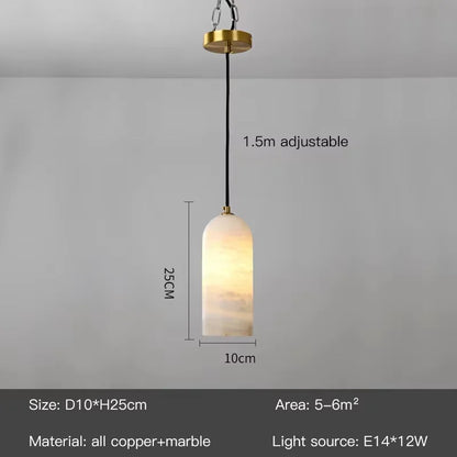 Marble accent chandelier lighting a 3 to 5 square metre area