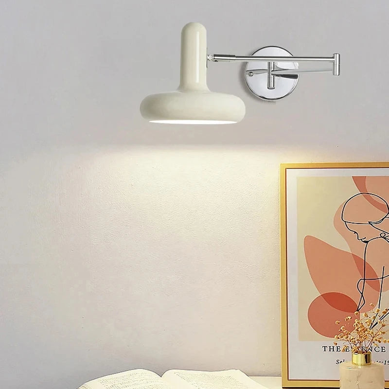 wall sconce, detail view of fixture base and arm