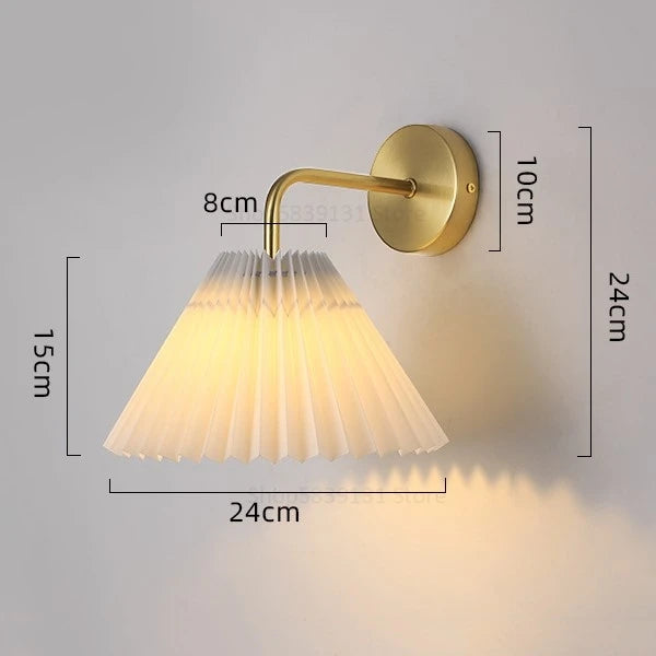 Nordic Curved Pleated Wall Sconce