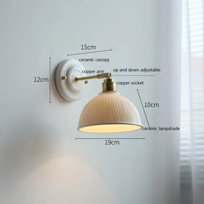 American Brass Ceramic Wall Sconce