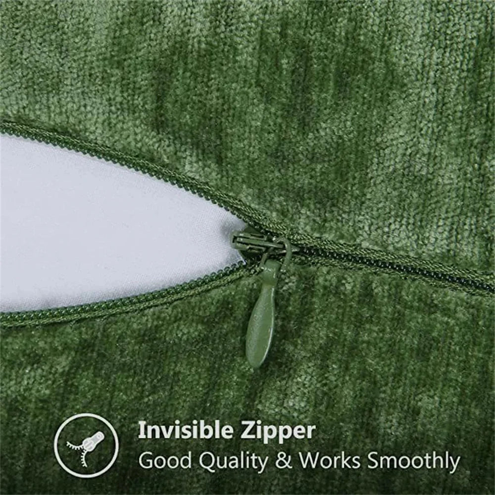 Solid Chenille Throw Pillow Cover — styling detail