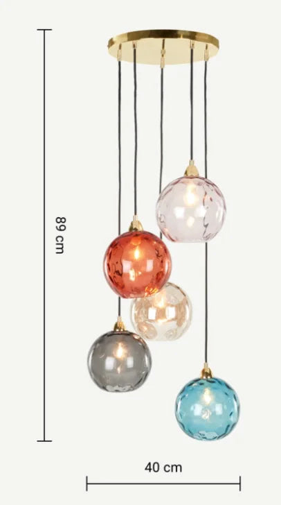 Colored Glass Ball Pendant