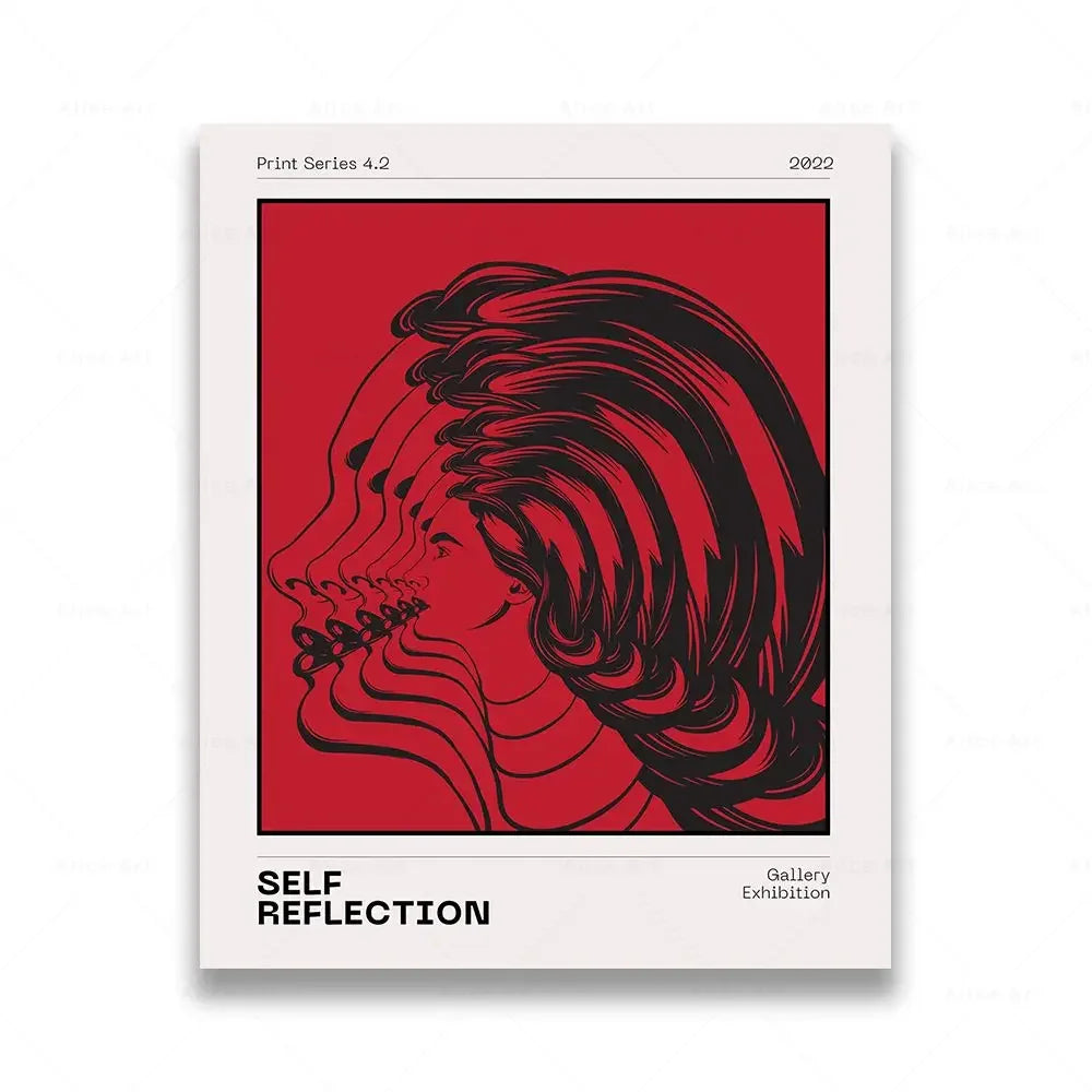 Scandinavian Abstract Distorted Reality Canvas Wall Art