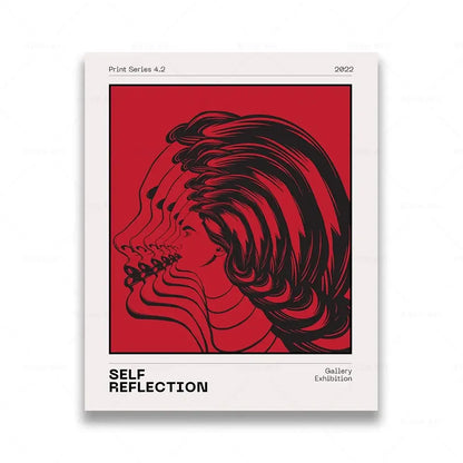 Scandinavian Abstract Distorted Reality Canvas Wall Art
