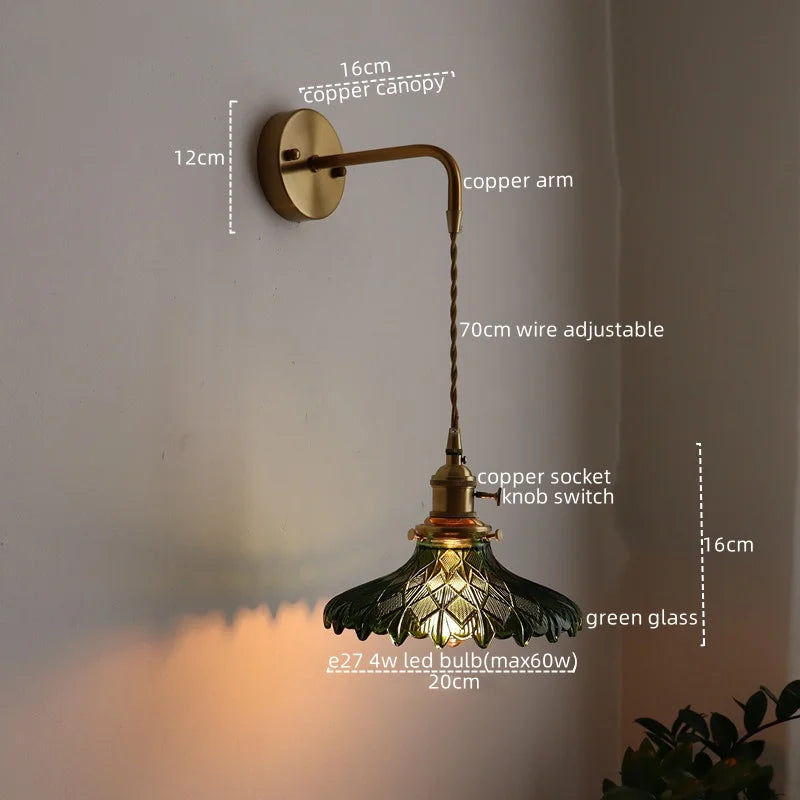 Green Copper LED Wall Sconce