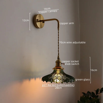 Green Copper LED Wall Sconce