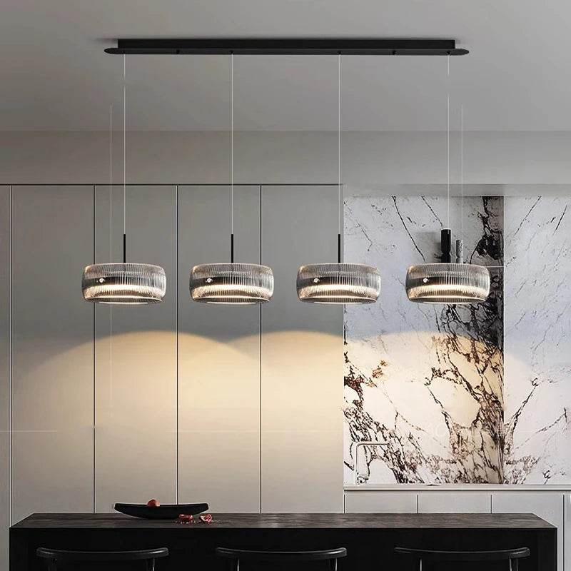 Glass Stone Linear Chandelier