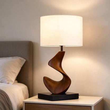 Wabi Sabi Resin Table Lamps Bedroom Beside Light Fixture Living Room Decor Led Illumination Study Desk Lamp Indoor Lighting CE