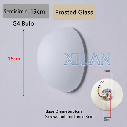 French Bauhaus Glass Ball Wall Sconce