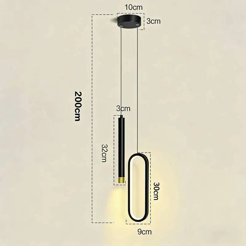 Iron Acrylic Bedside Pendant Light