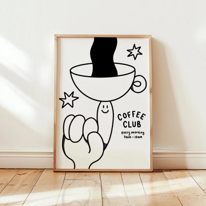 Retro Rock Hand Graphic Canvas Wall Art