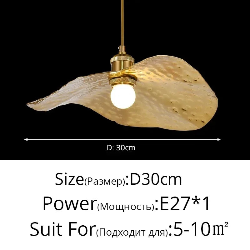 Hammered Brass Pendant Lamp