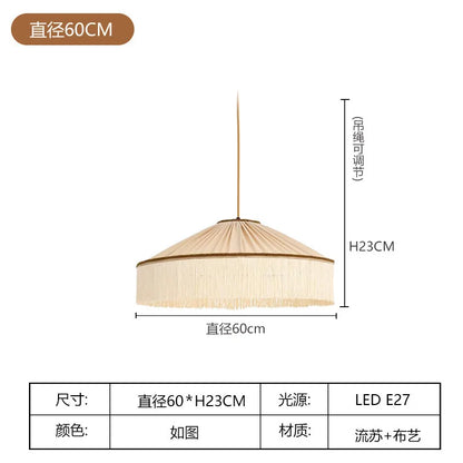 Boho Cloth Tassel Pendant Light