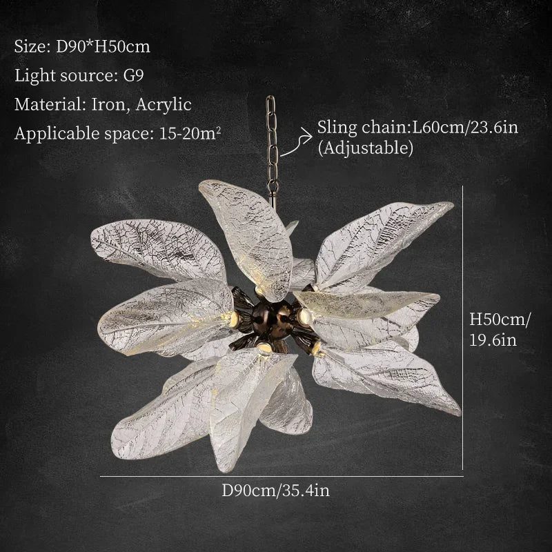 Leaf Petal Chandelier Light