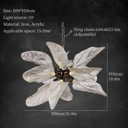 Leaf Petal Chandelier Light