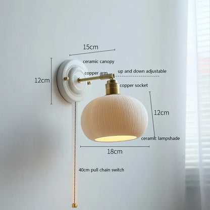 American Brass Ceramic Wall Sconce