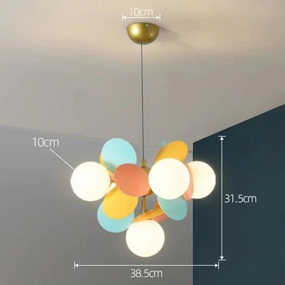 Contemporary branch chandelier in white glass with assembly required