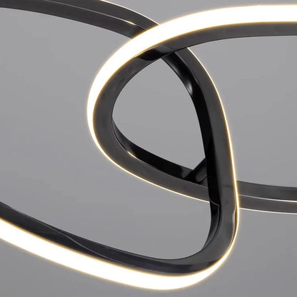 Acrylic ring chandelier with touch switch and app controlled dimming