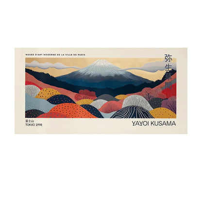 Yayoi Kusama inspired polka dot canvas wall art — home office display