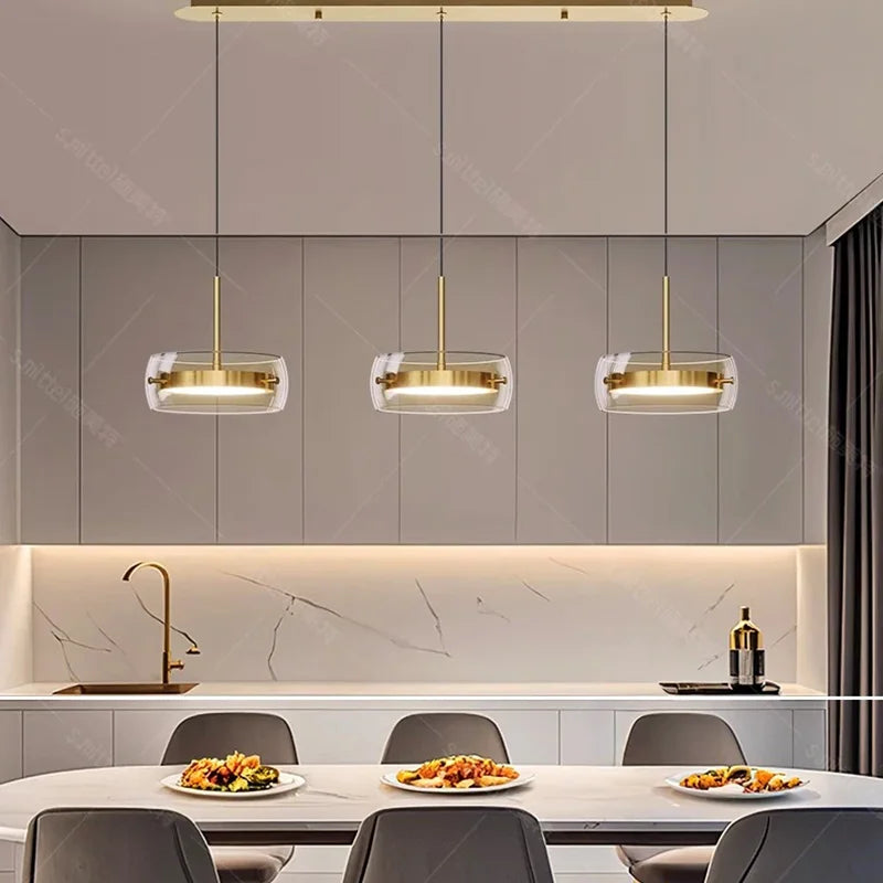 Multi Head Glass Pendant Light