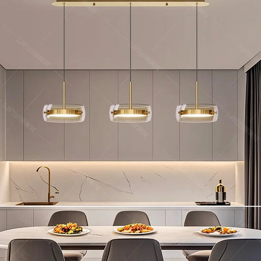 Multi Head Glass Pendant Light