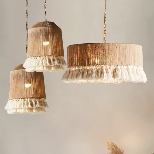 Macrame Tassel Pendant Light