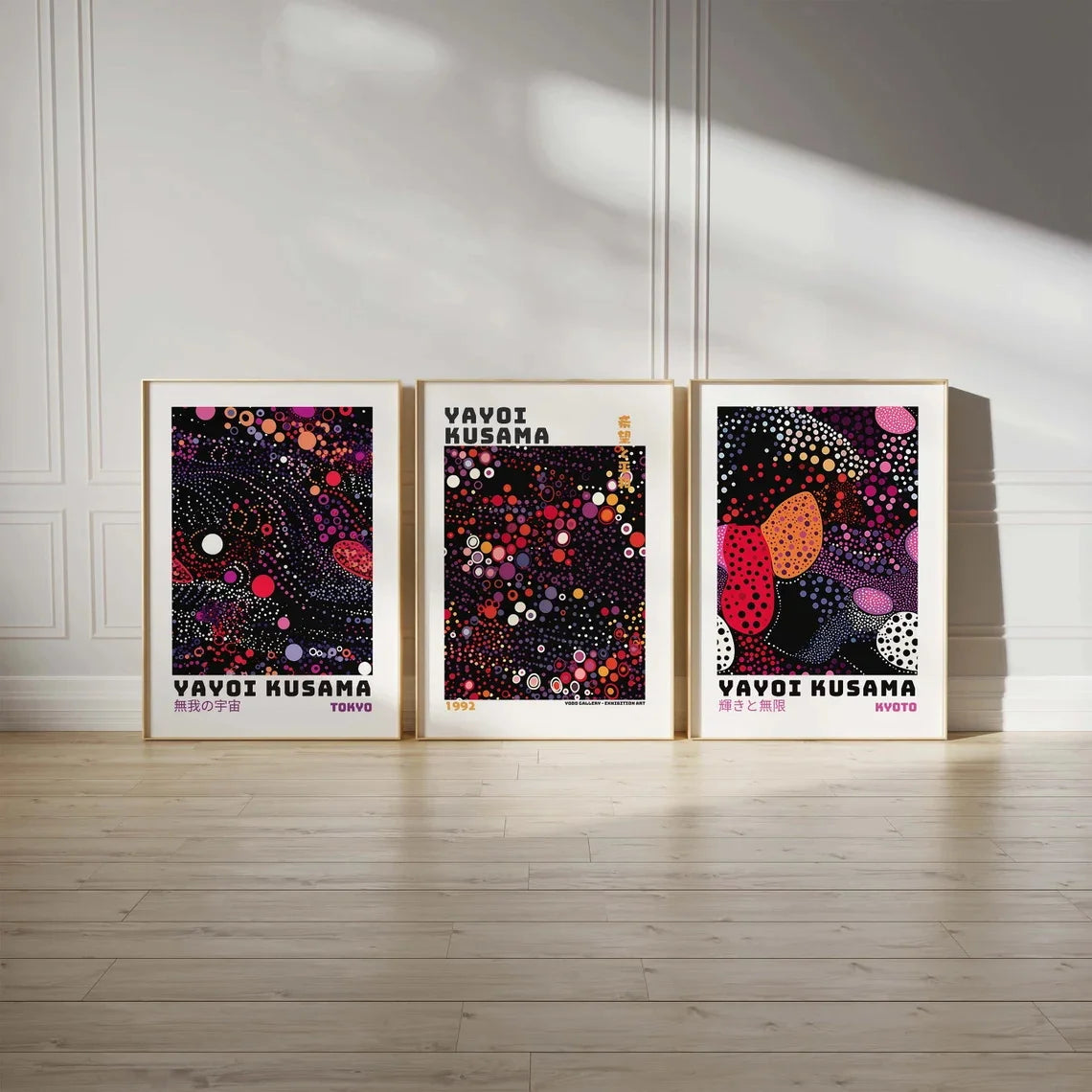 Yayoi Kusama Floral 3-Piece Canvas Wall Art Set