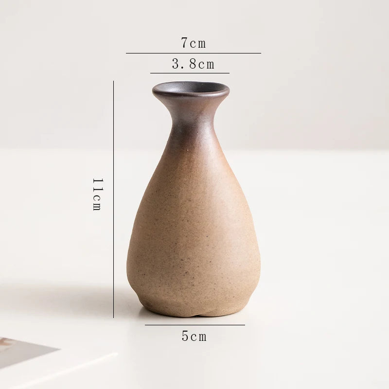Irregular stone shape ceramic mini vase hydroponic home gift