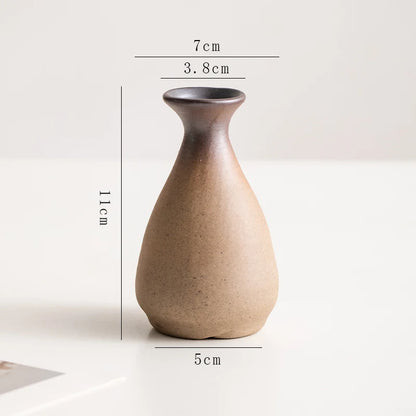 Irregular stone shape ceramic mini vase hydroponic home gift