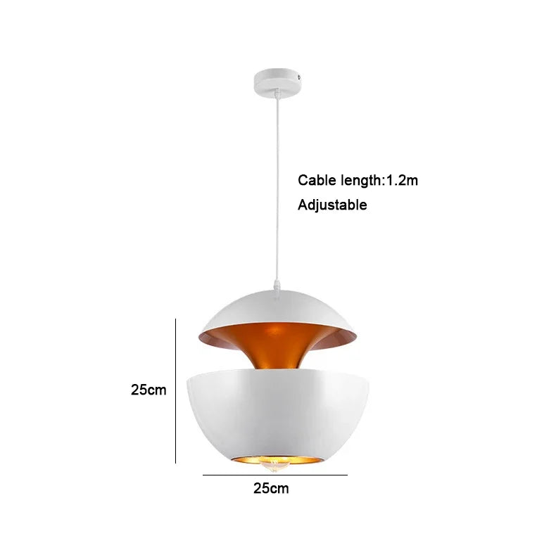 Postmodern Aluminum Dome Pendant Light