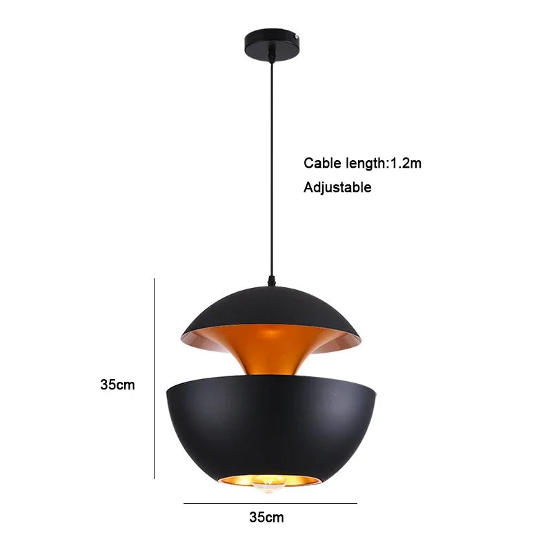 Postmodern Aluminum Dome Pendant Light