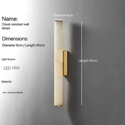 Copper Faux Marble Wall Sconce