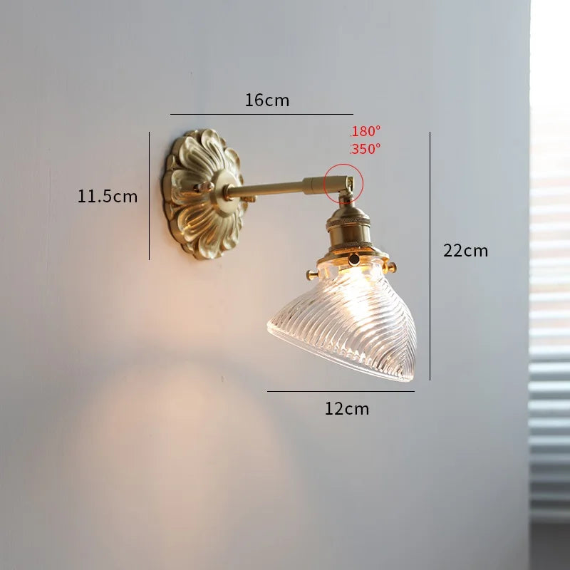 Copper Ceramic LED Bathroom Wall Sconce